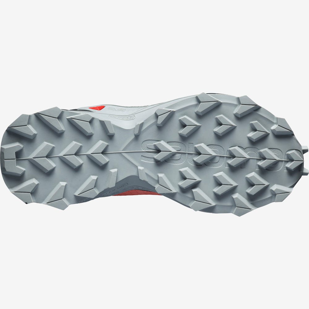 Kids' Salomon ALPHACROSS BLAST CLIMASALOMON™ WATERPROOF Trail Running Shoes Coral | BSDP-59720