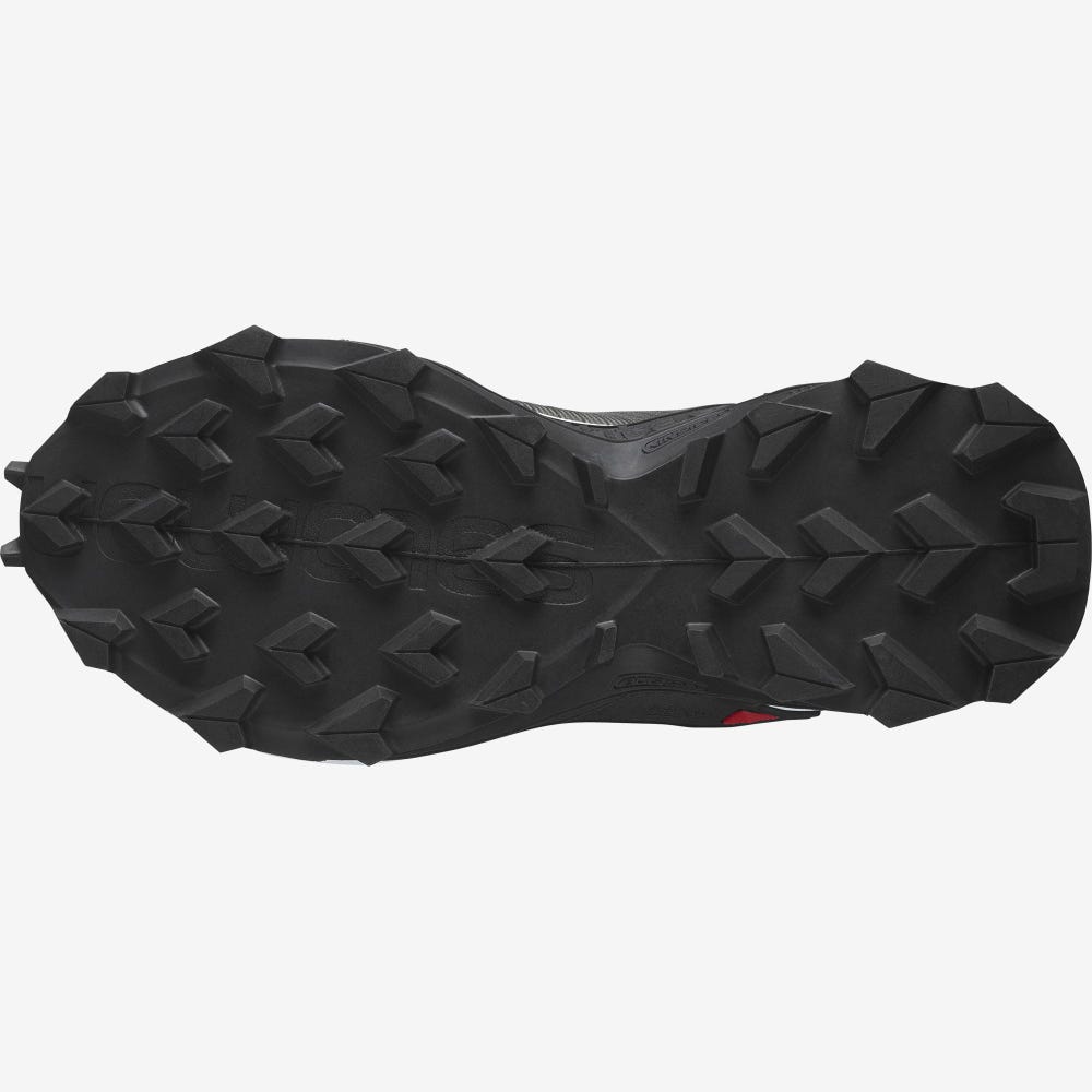 Kids' Salomon ALPHACROSS BLAST CLIMASALOMON™ WATERPROOF Trail Running Shoes Olive/White/Black | CPLO-75186