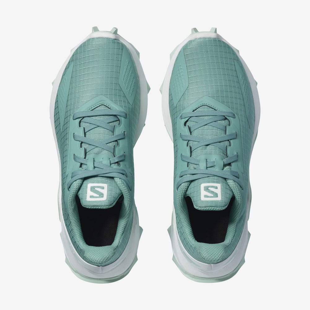 Kids' Salomon ALPHACROSS BLAST Running Shoes White | SVRE-36019