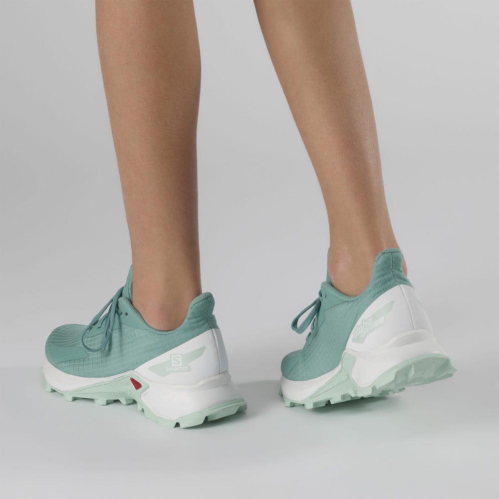 Kids' Salomon ALPHACROSS BLAST Running Shoes White | SVRE-36019