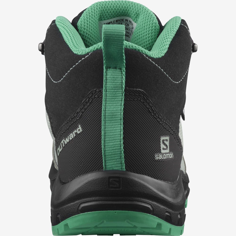 Kids' Salomon OUTWARD CLIMASALOMON™ WATERPROOF Hiking Boots Light Turquoise/Grey/Mint | OPAN-78543
