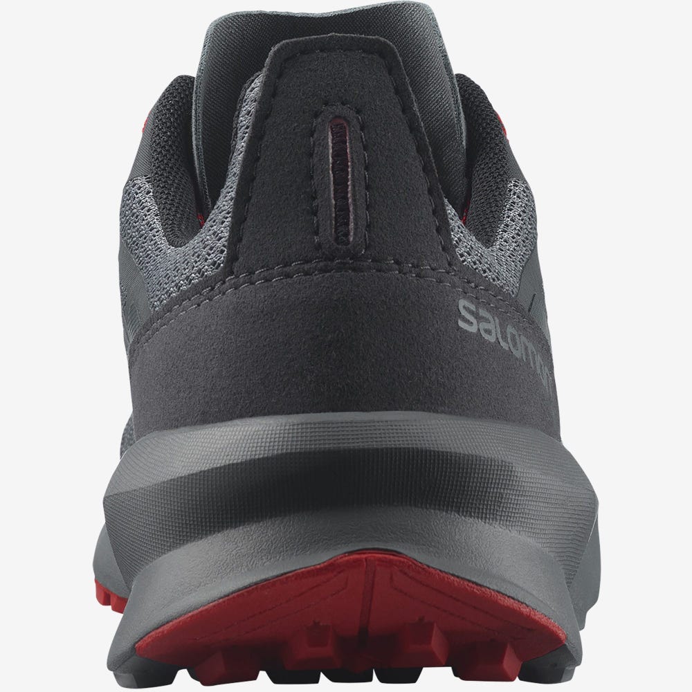 Kids' Salomon PATROL Trail Running Shoes Grey/Red | SGEV-42960