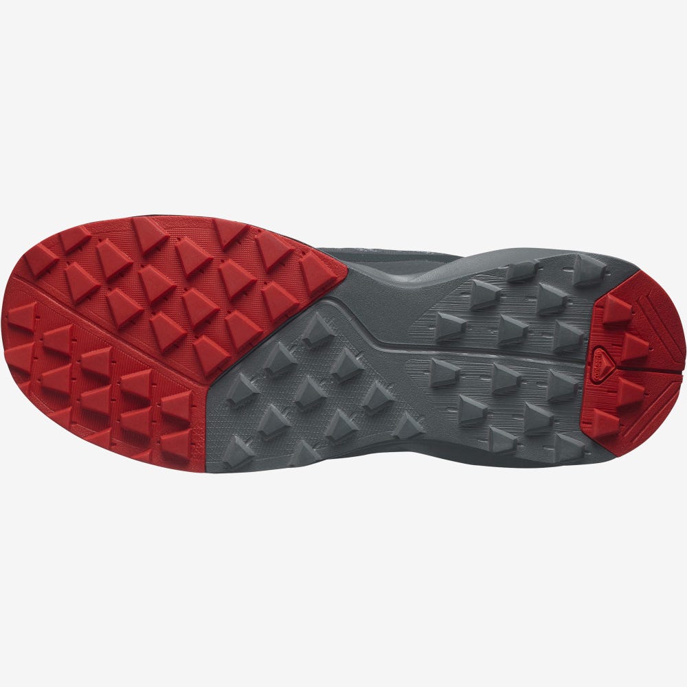 Kids' Salomon PATROL Trail Running Shoes Grey/Red | SGEV-42960