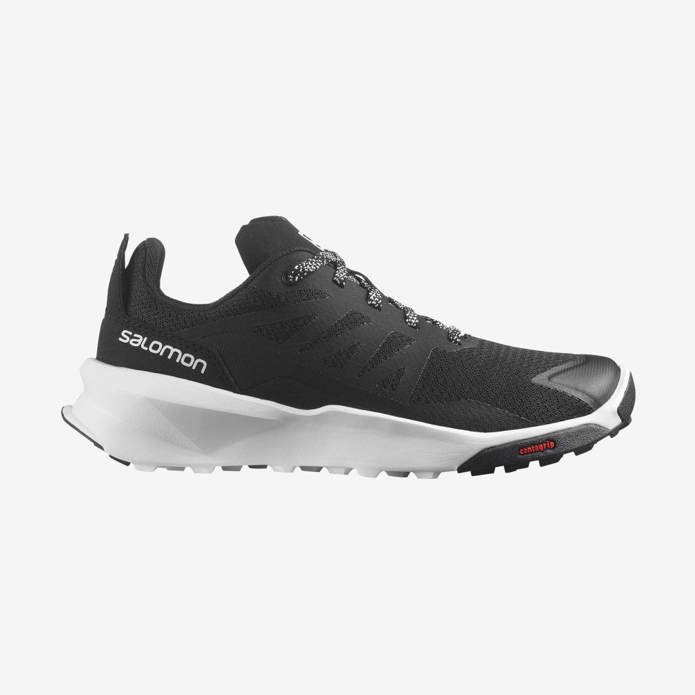 Kids\' Salomon PATROL Trail Running Shoes Black/White | VMRP-48726