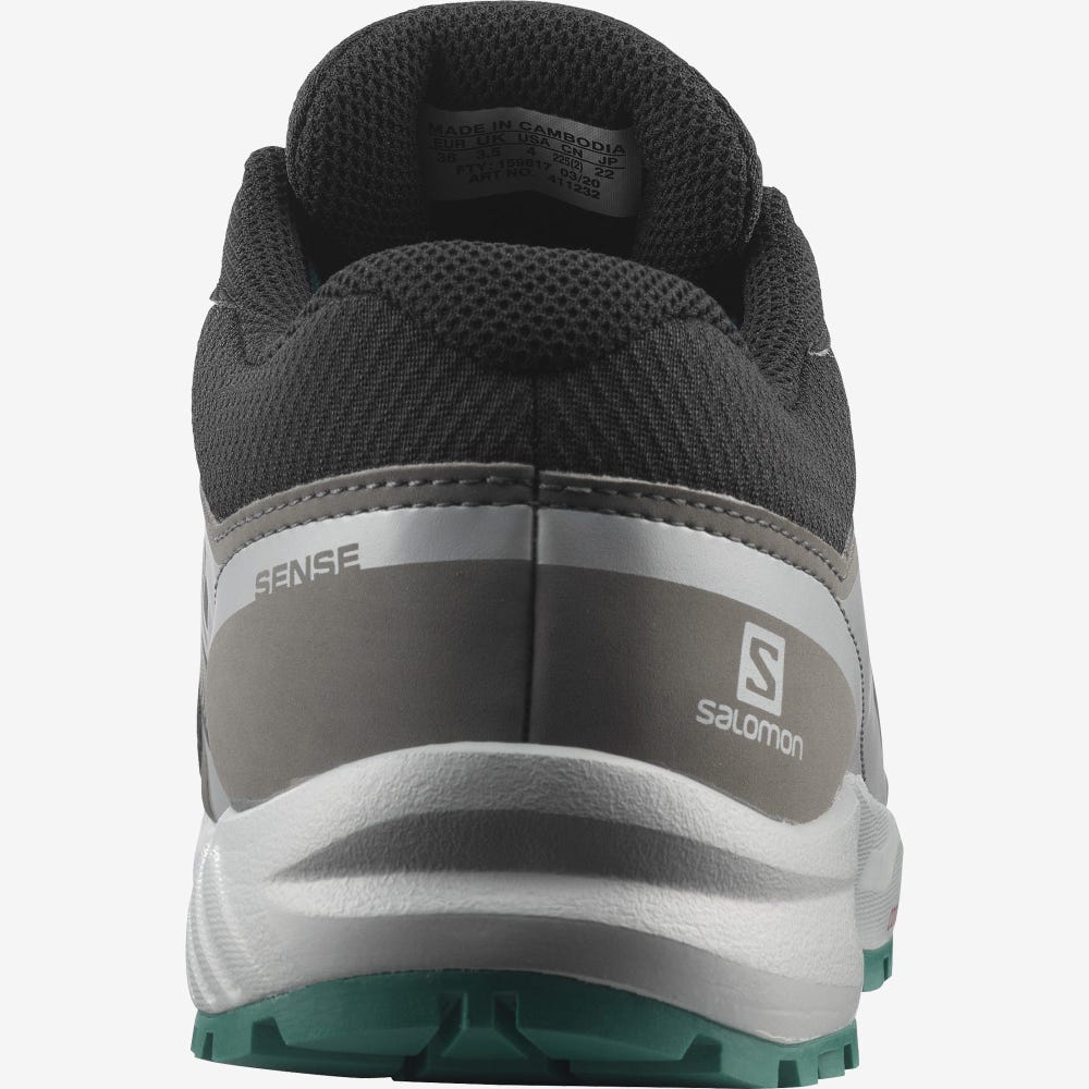 Kids' Salomon SENSE CLIMASALOMON™ WATERPROOF Trail Running Shoes Black/Blue | AYBE-41263