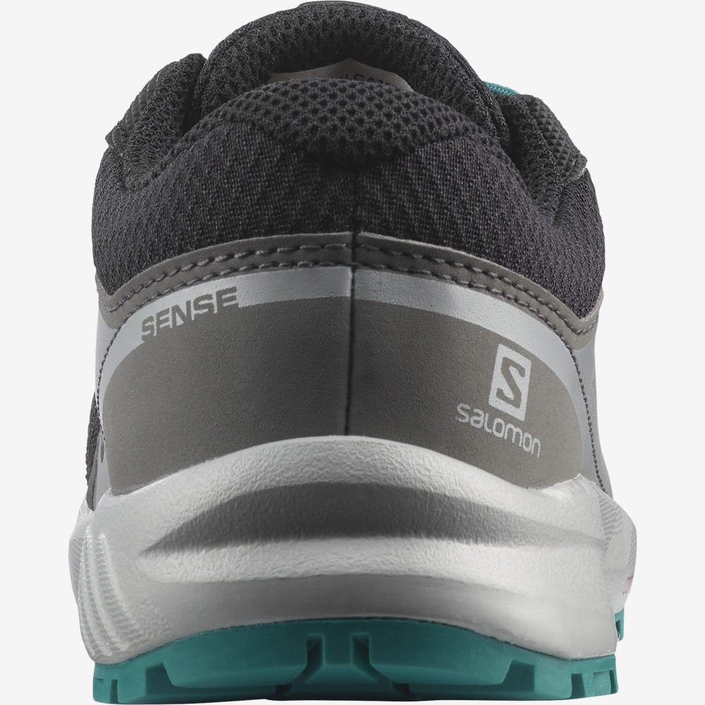 Kids' Salomon SENSE CLIMASALOMON™ WATERPROOF Running Shoes Black/Blue | KIXZ-42658