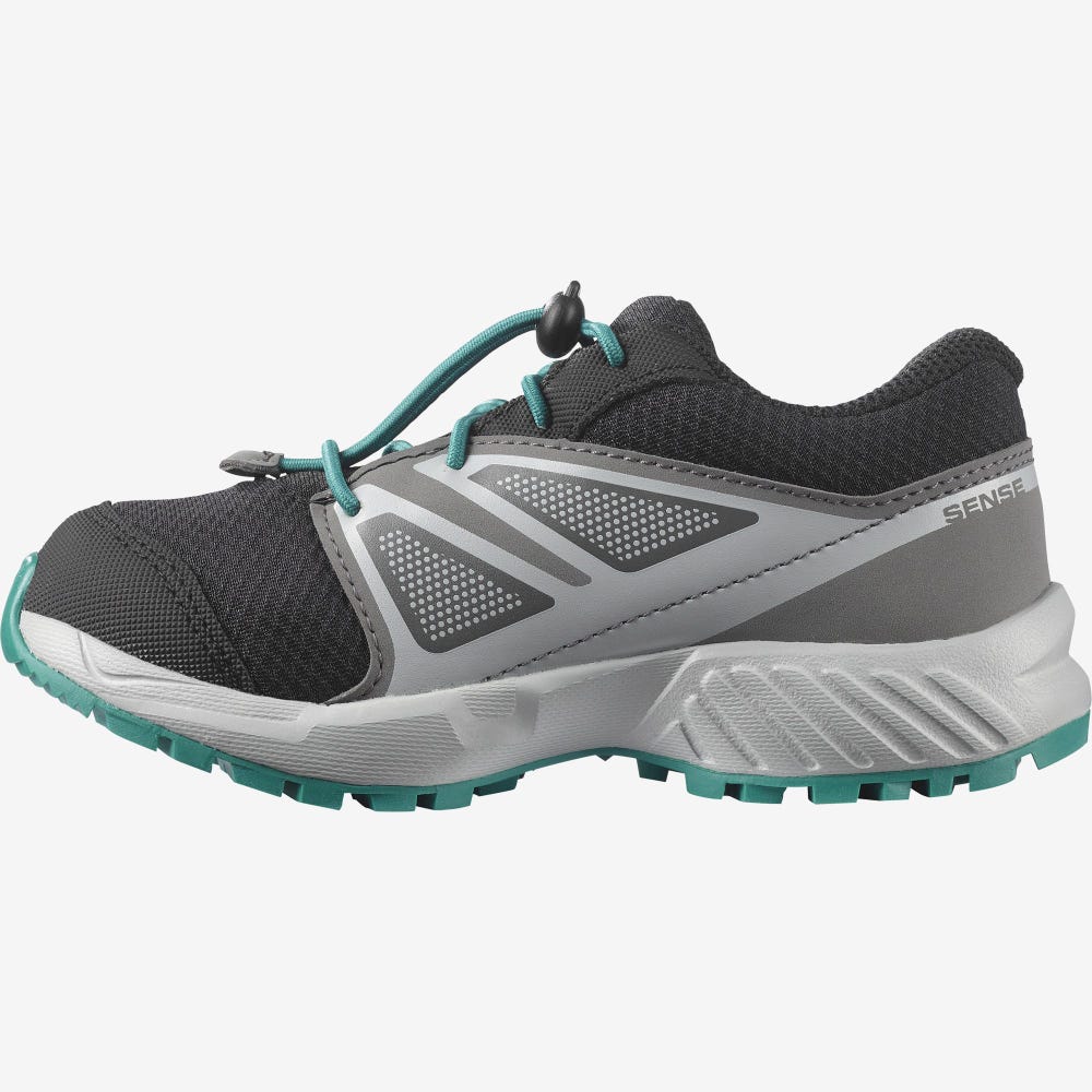 Kids' Salomon SENSE CLIMASALOMON™ WATERPROOF Running Shoes Black/Blue | KIXZ-42658
