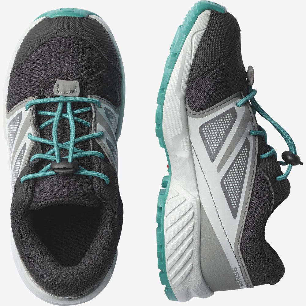 Kids' Salomon SENSE CLIMASALOMON™ WATERPROOF Running Shoes Black/Blue | KIXZ-42658