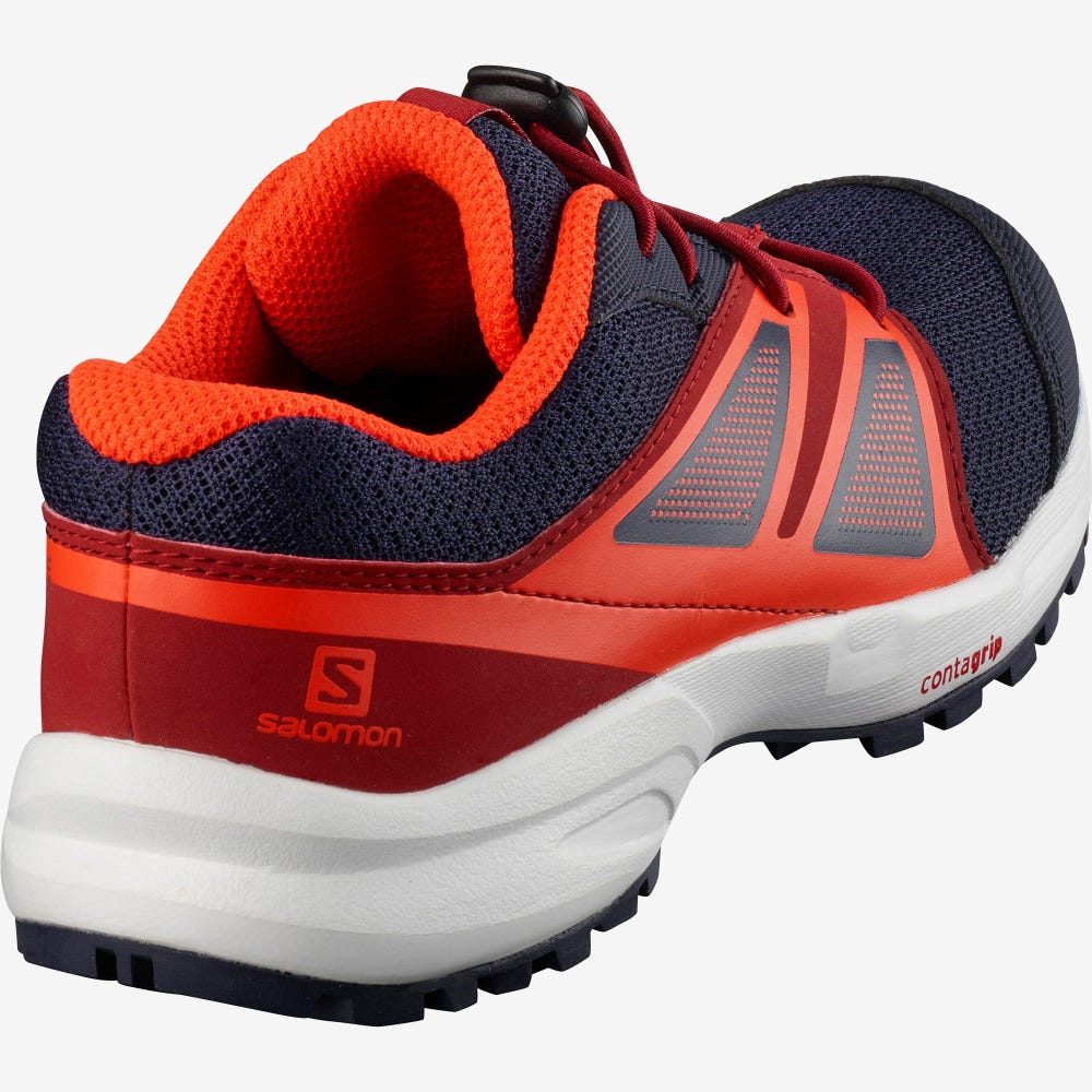Kids' Salomon SENSE K Running Shoes Blue/Red/Pink | WKLP-45067