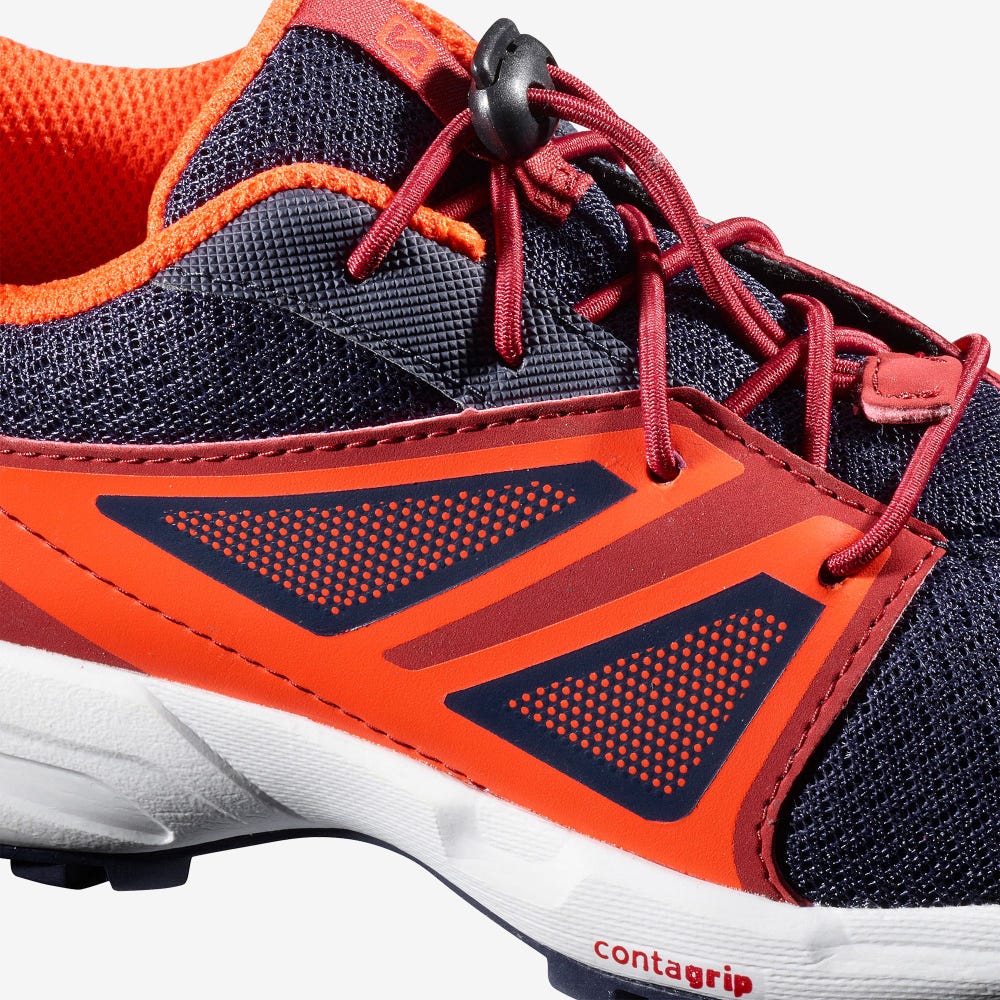 Kids' Salomon SENSE K Running Shoes Blue/Red/Pink | WKLP-45067