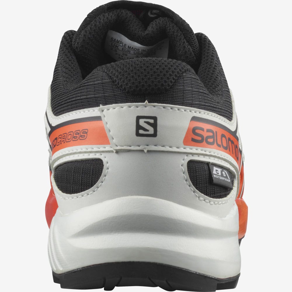 Kids' Salomon SPEEDCROSS CLIMASALOMON™ WATERPROOF Hiking Boots Black/Pink | DXEK-70359