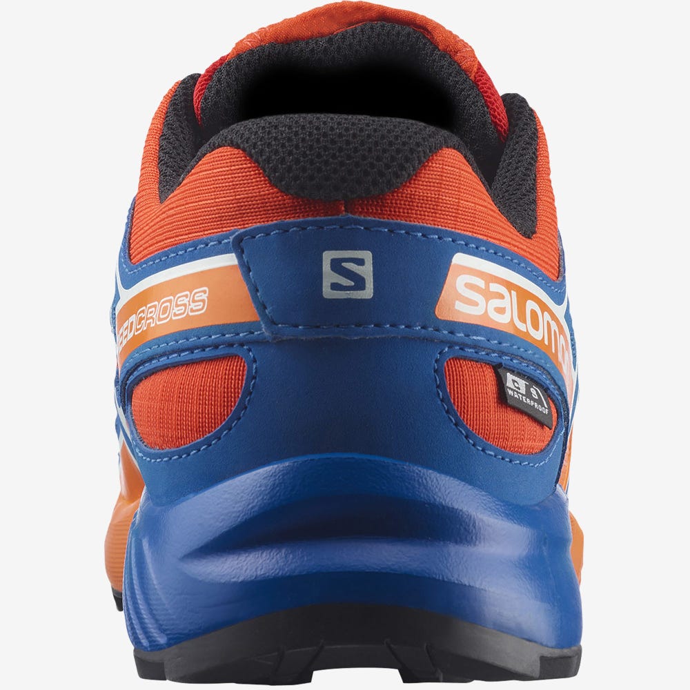 Kids' Salomon SPEEDCROSS CLIMASALOMON™ WATERPROOF Hiking Boots Pink/White | ZNOX-40293
