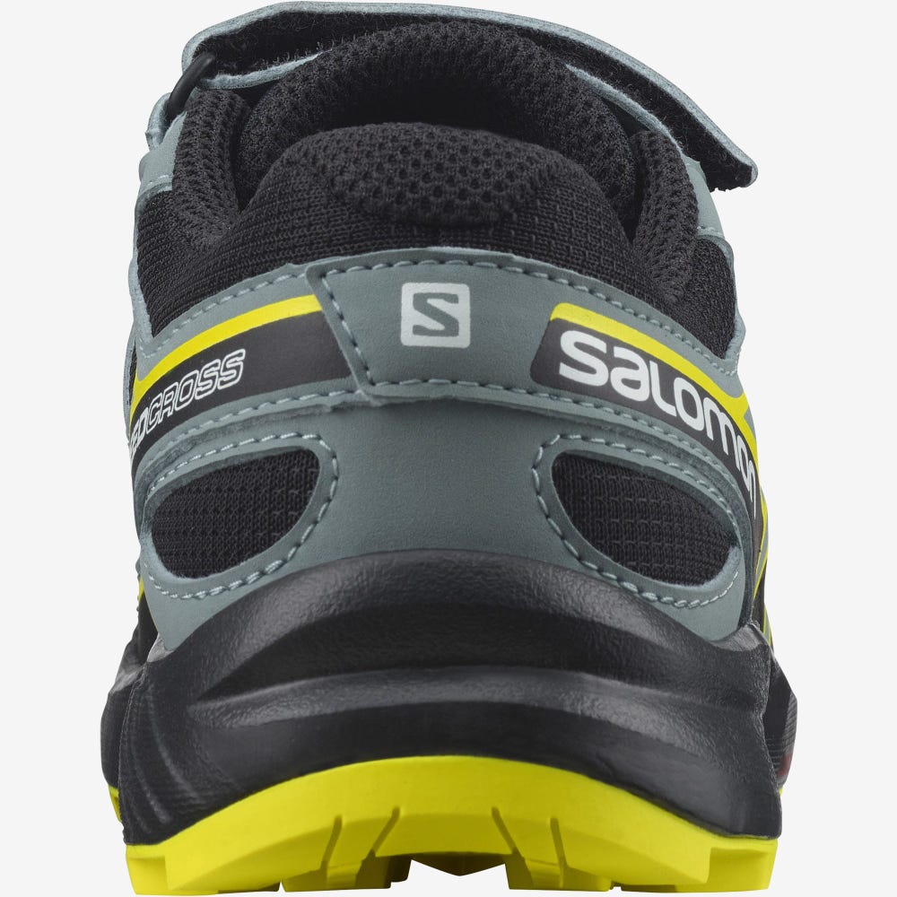 Kids' Salomon SPEEDCROSS Trail Running Shoes Black | FVBJ-75264