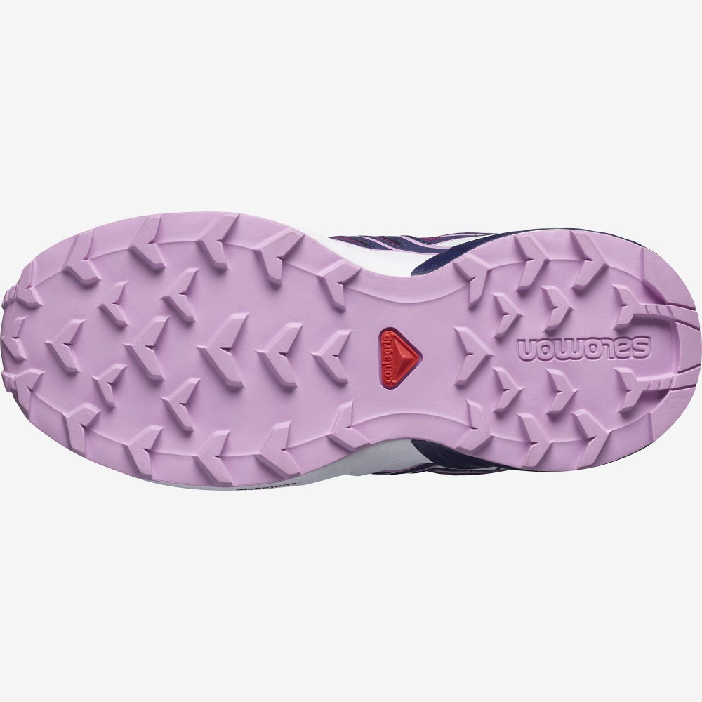 Kids' Salomon SPEEDCROSS Trail Running Shoes Purple/Blue/Purple | RQTS-56721