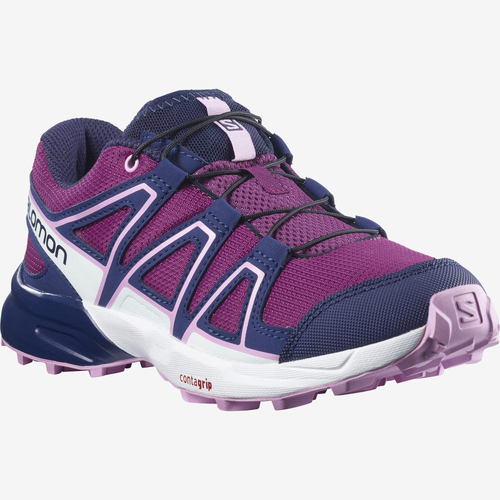 Kids' Salomon SPEEDCROSS Trail Running Shoes Black | SUPE-37924