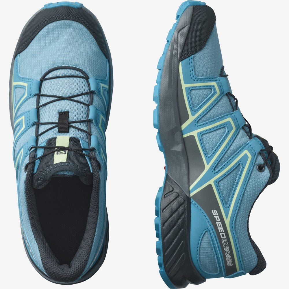 Kids' Salomon SPEEDCROSS Trail Running Shoes Blue | VJUH-40873