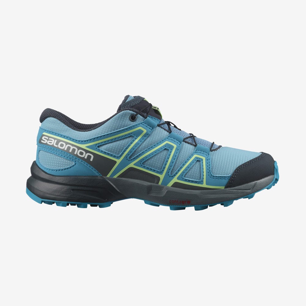 Kids\' Salomon SPEEDCROSS Trail Running Shoes Blue | VJUH-40873
