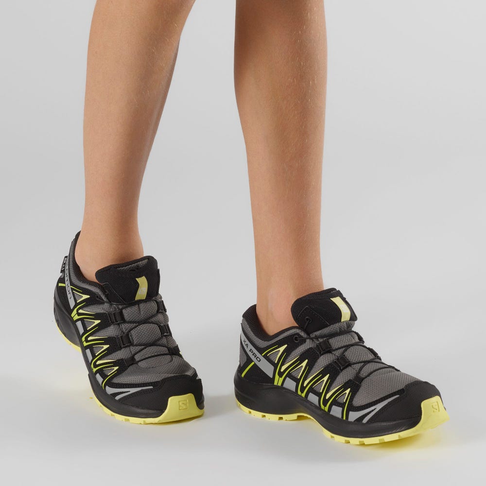 Kids' Salomon XA PRO 3D CLIMASALOMON™ WATERPROOF Hiking Boots Black | AUTC-19305