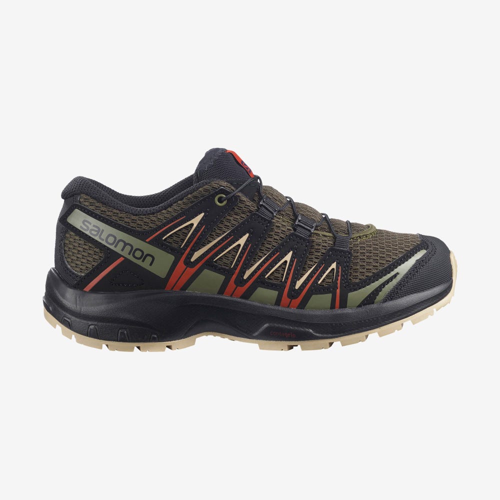 Kids\' Salomon XA PRO 3D J Hiking Boots Olive | LFAQ-37561