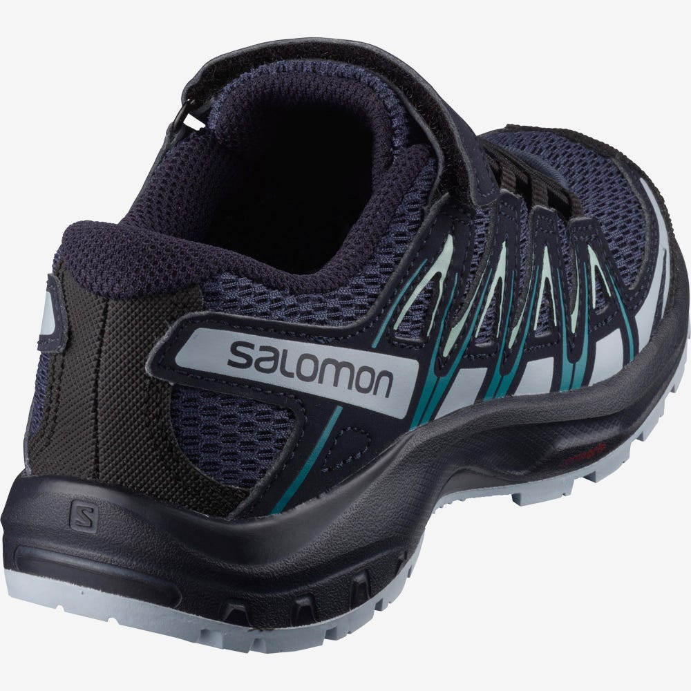 Kids' Salomon XA PRO 3D K Hiking Boots Blue/White | CNRV-27405