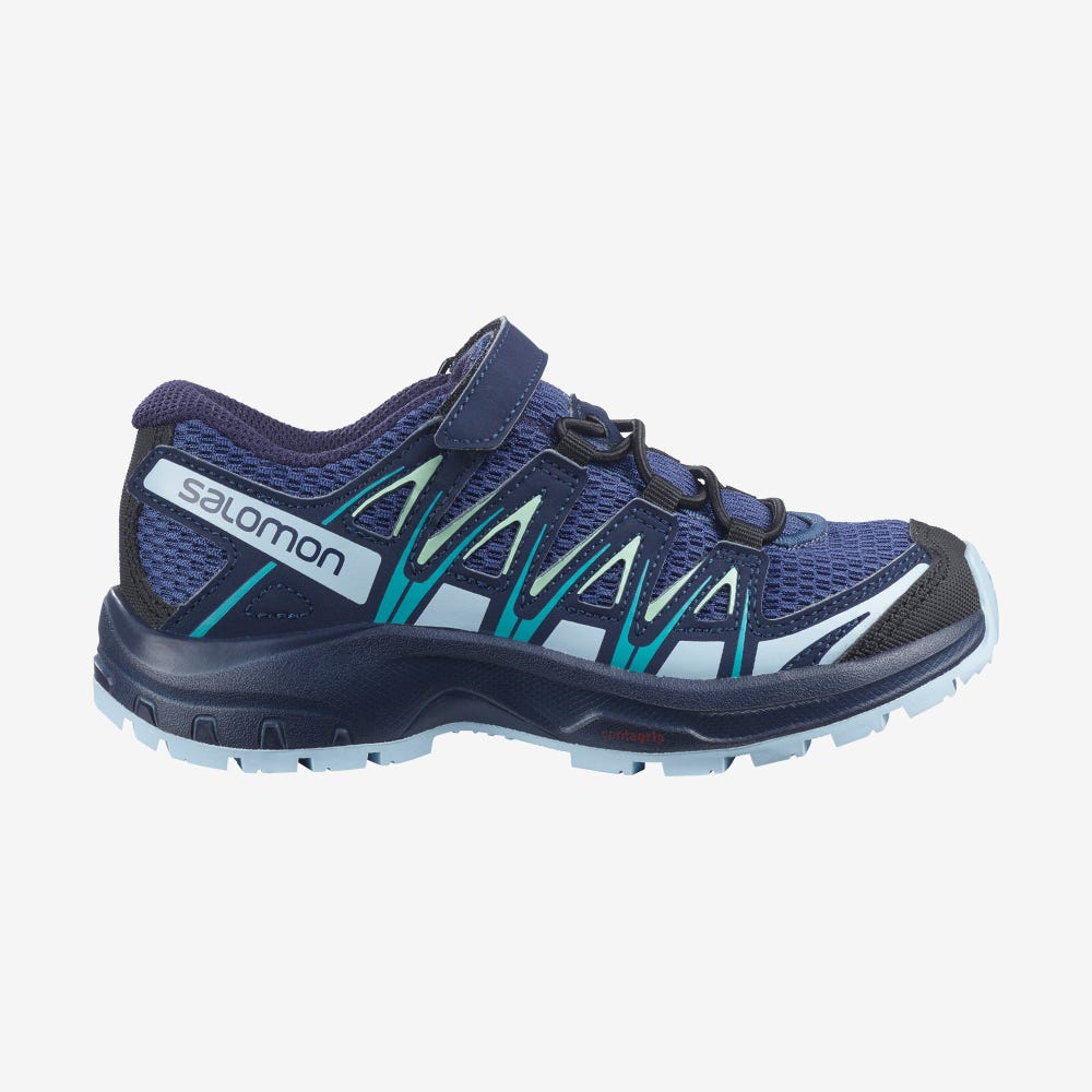 Kids\' Salomon XA PRO 3D K Hiking Boots Blue/White | CNRV-27405