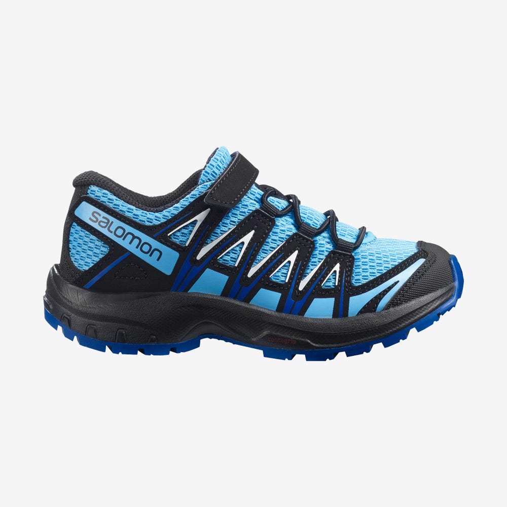 Kids\' Salomon XA PRO 3D K Trail Running Shoes Blue/White | GADR-45198