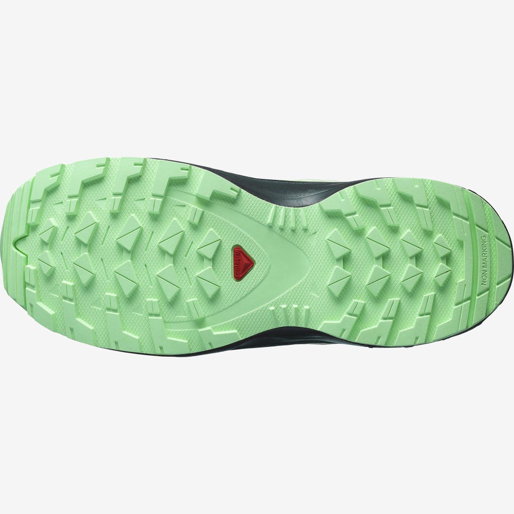 Kids' Salomon XA PRO V8 CLIMASALOMON™ WATERPROOF Hiking Boots Deep Turquoise/Black/Green | DMIU-75391