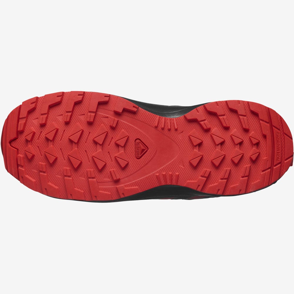 Kids' Salomon XA PRO V8 CLIMASALOMON™ WATERPROOF Hiking Boots Grey/Black/Red | QWUP-32546