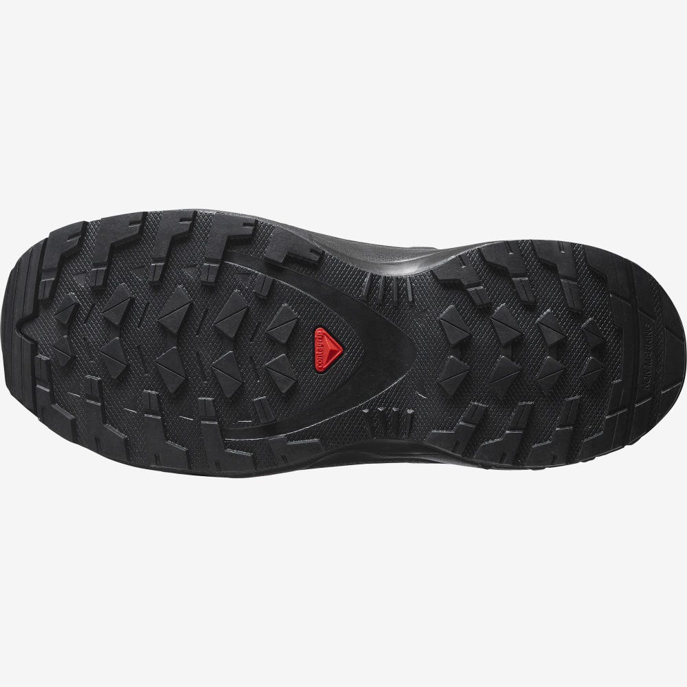 Kids' Salomon XA PRO V8 CLIMASALOMON™ WATERPROOF Trail Running Shoes Black | VJSE-70941
