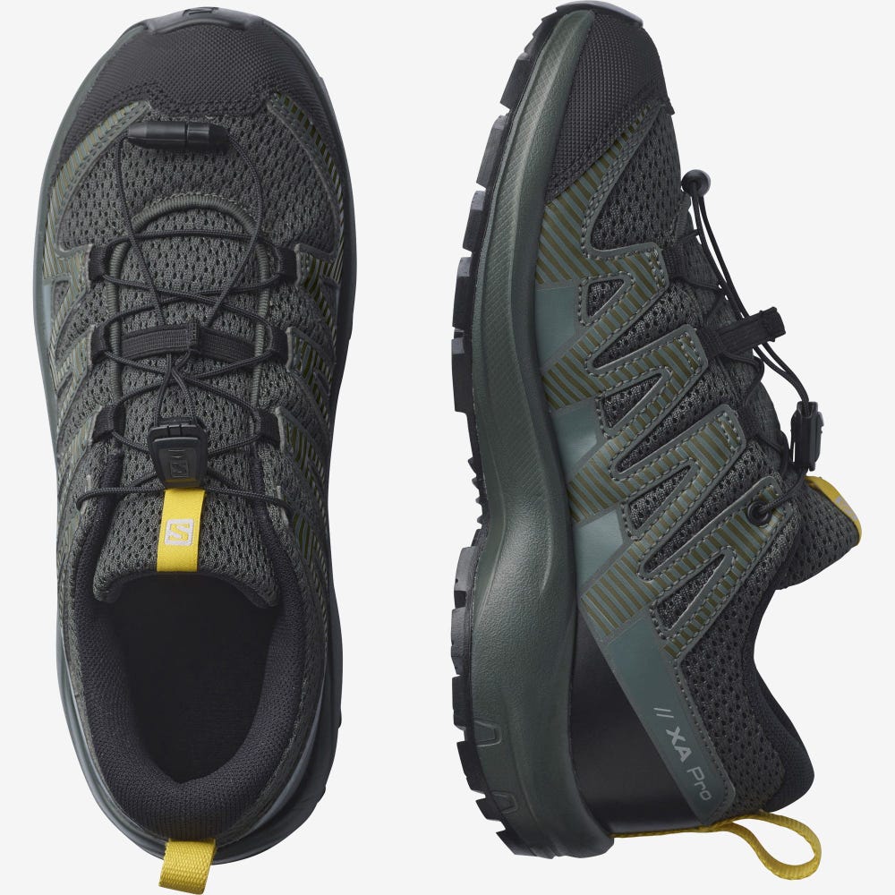 Kids' Salomon XA PRO V8 Hiking Boots Black | IMJW-30157