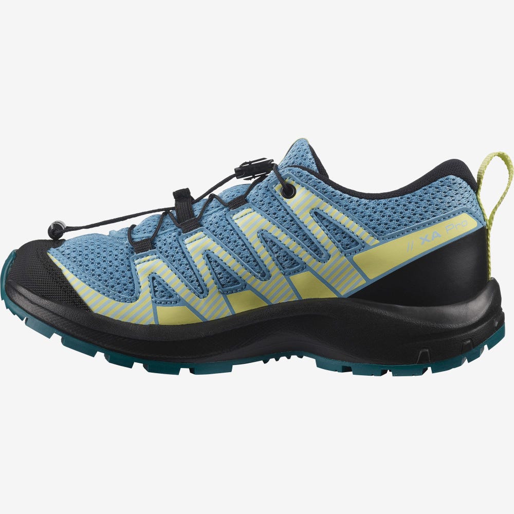 Kids' Salomon XA PRO V8 Hiking Boots Blue/Black | ALIF-18725