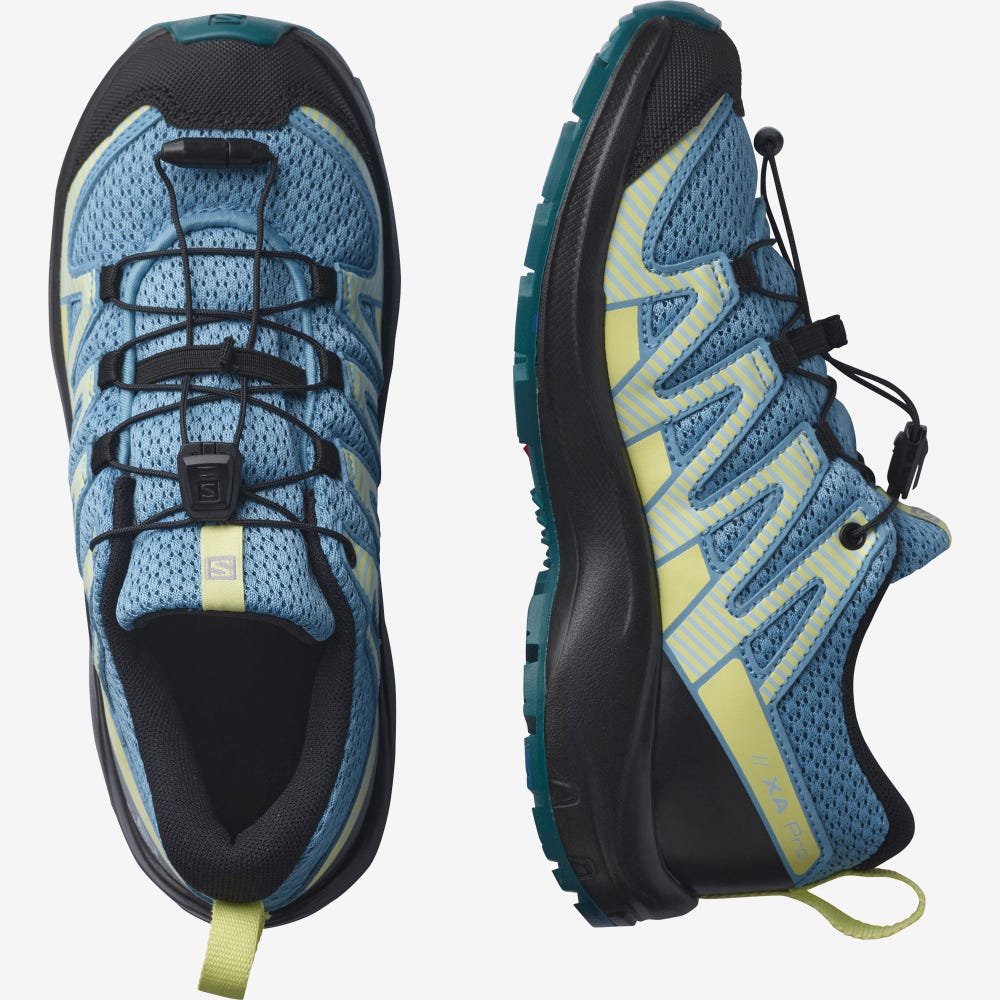 Kids' Salomon XA PRO V8 Hiking Boots Blue/Black | ALIF-18725