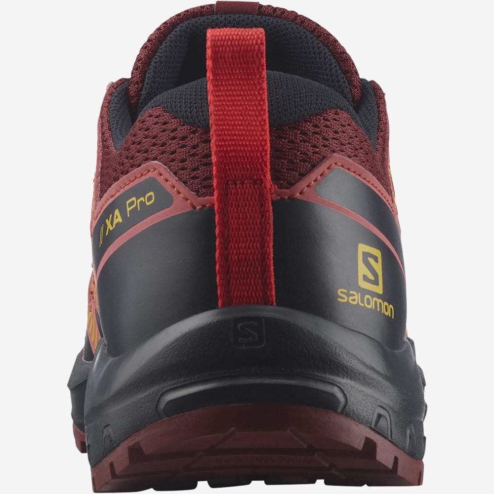 Kids' Salomon XA PRO V8 Hiking Boots Red/Black/Red | YZBQ-86054