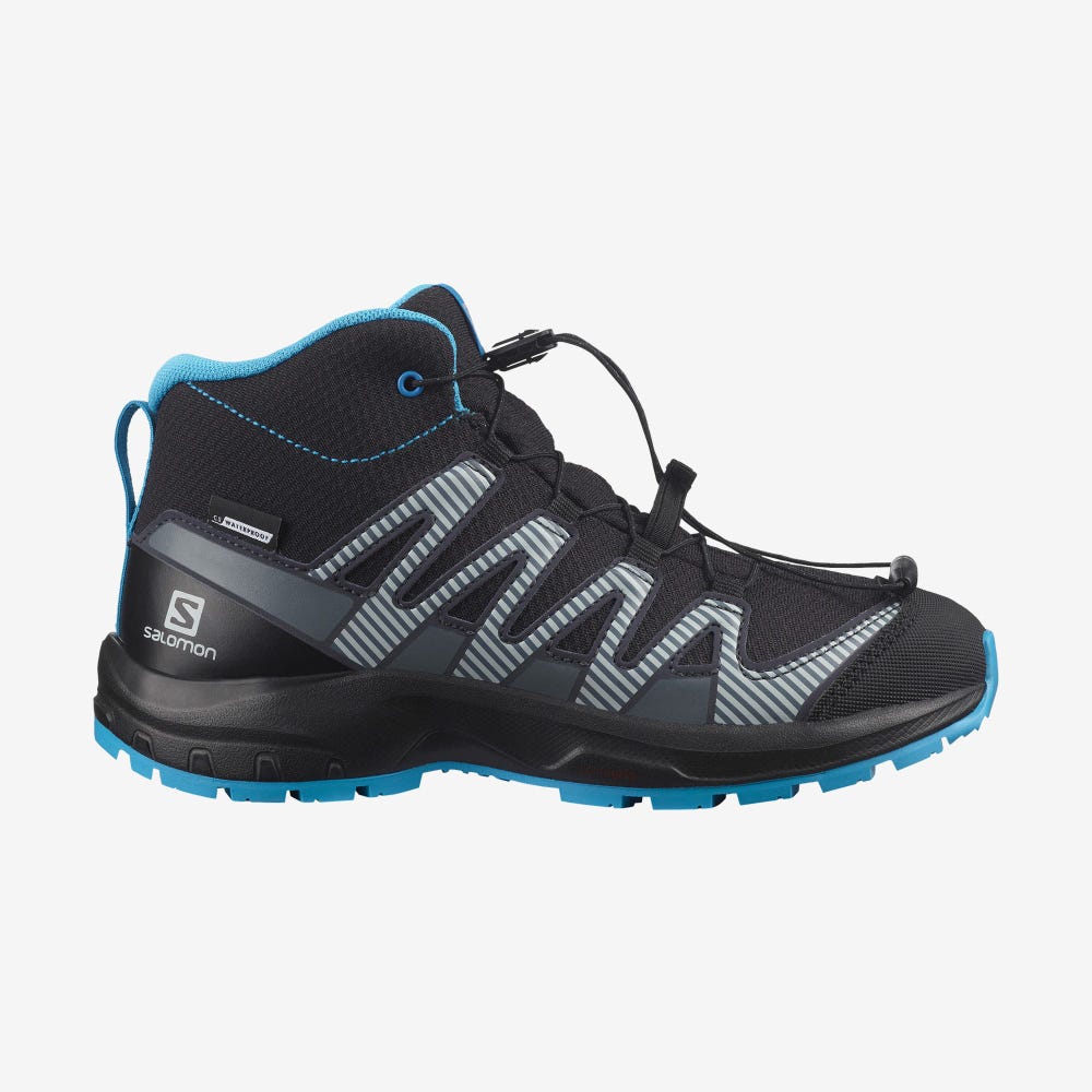 Kids\' Salomon XA PRO V8 MID CLIMASALOMON™ WATERPROOF Trail Running Shoes Black | QLFC-15342