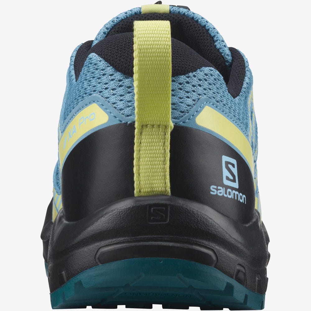 Kids' Salomon XA PRO V8 Trail Running Shoes Blue/Black | FPOK-36978