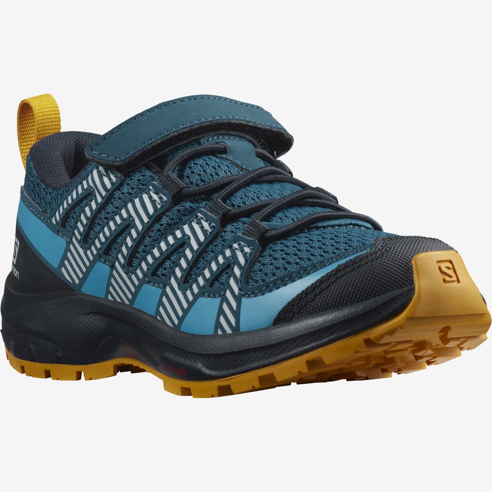 Kids' Salomon XA PRO V8 Trail Running Shoes Blue | GQET-43295
