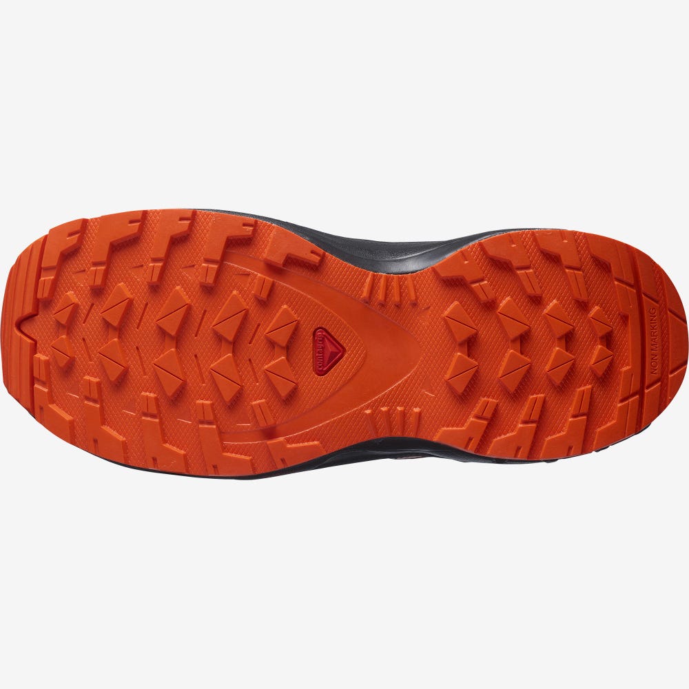 Kids' Salomon XA PRO V8 Trail Running Shoes Brown/Black/Red Orange | IJTK-29547