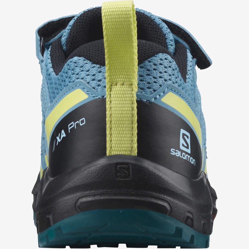 Kids' Salomon XA PRO V8 Trail Running Shoes Blue/Black | RFPL-68904