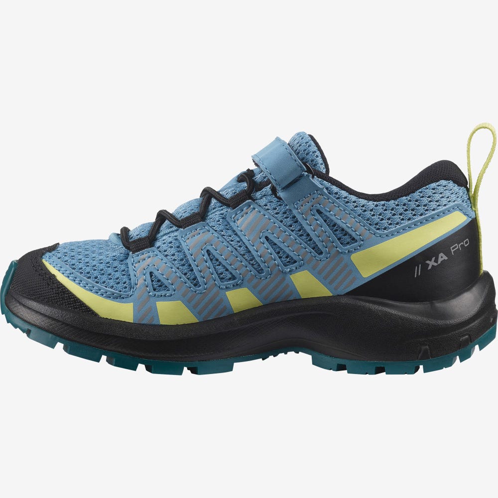 Kids' Salomon XA PRO V8 Trail Running Shoes Blue/Black | RFPL-68904