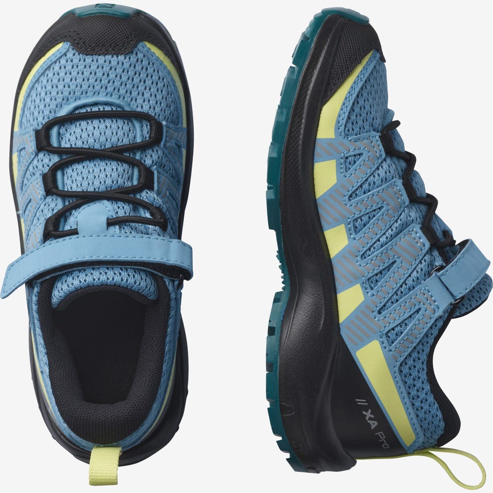 Kids' Salomon XA PRO V8 Trail Running Shoes Blue/Black | RFPL-68904