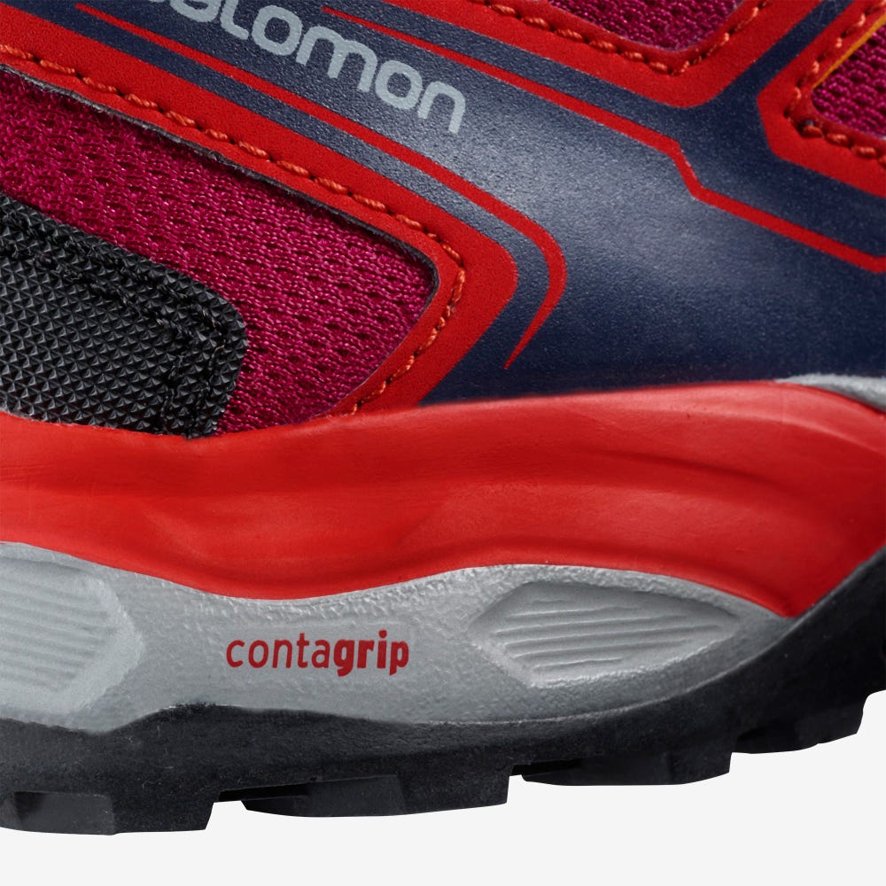Kids' Salomon X-ULTRA MID GORE-TEX Hiking Boots Red/Light | CZEI-74290