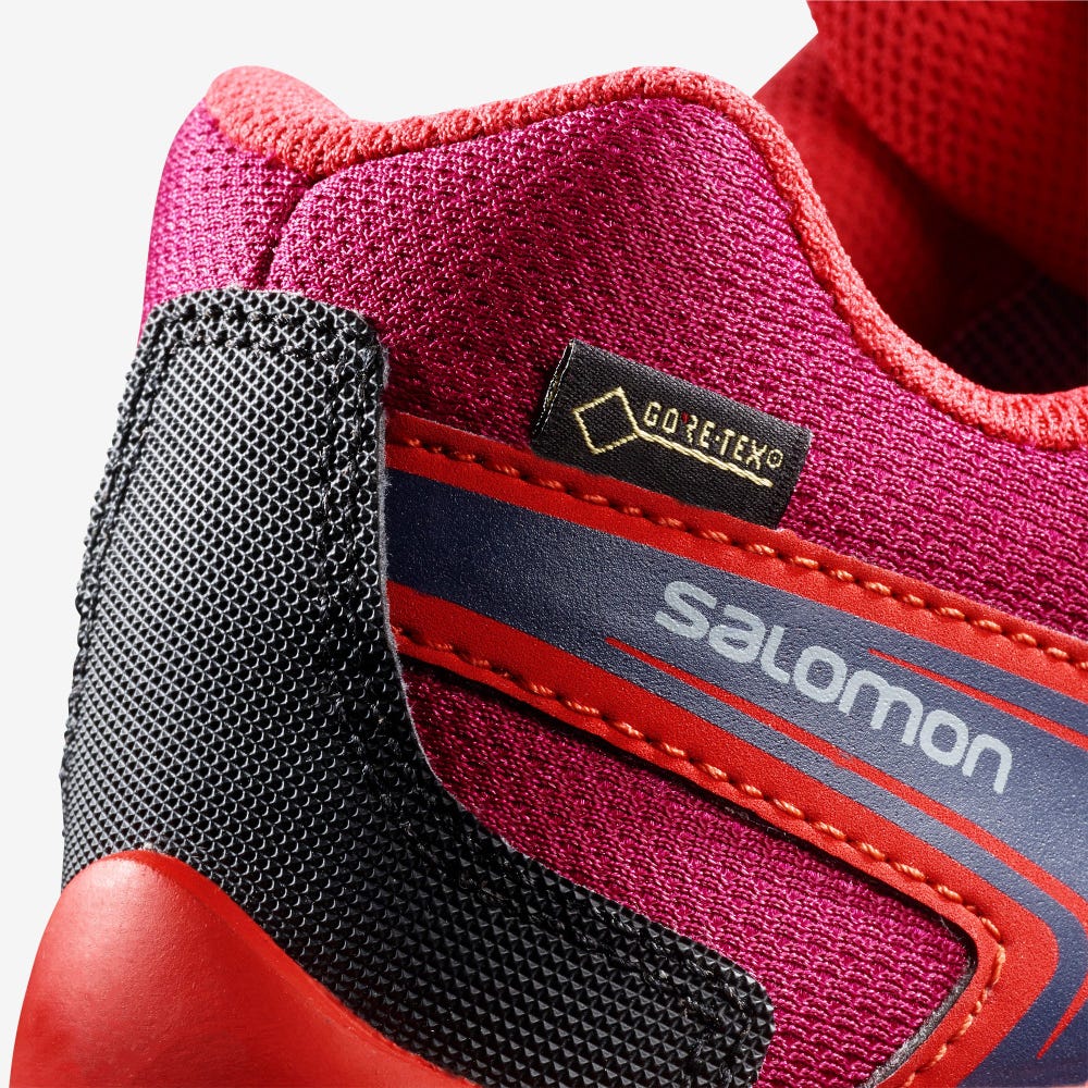 Kids' Salomon X-ULTRA MID GORE-TEX Hiking Boots Red/Light | CZEI-74290