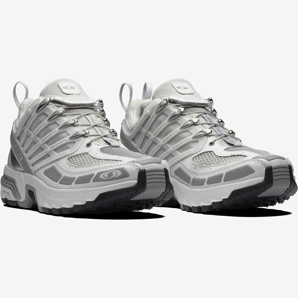 Men's Salomon ACS PRO ADVANCED Sneakers White/Light Yellow | BYKU-61230