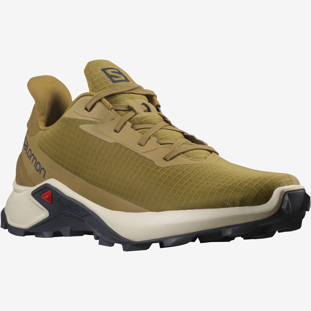 Men's Salomon ALPHACROSS 3 Trail Running Shoes Brown | DGSX-52687