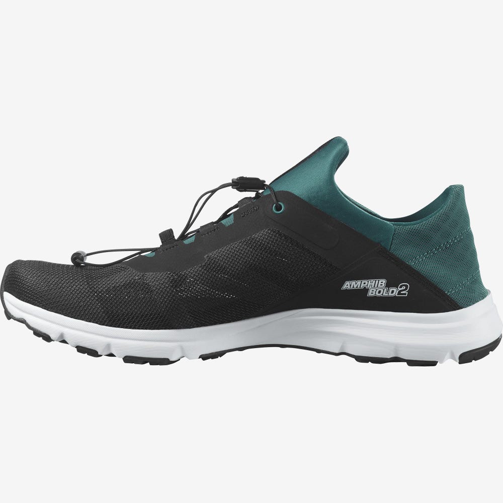 Men's Salomon AMPHIB BOLD 2 Sandals Black/White | BRPM-56231