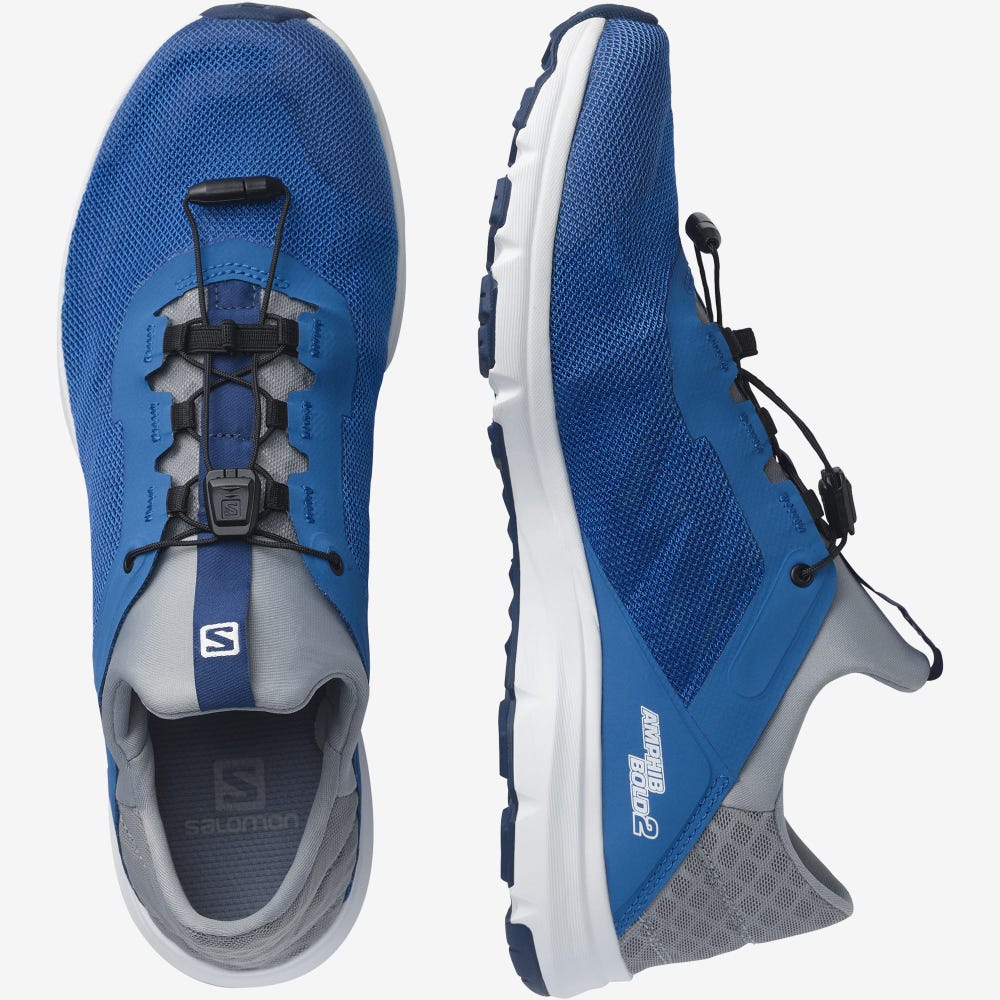 Men's Salomon AMPHIB BOLD 2 Sandals Blue | MTYF-67153