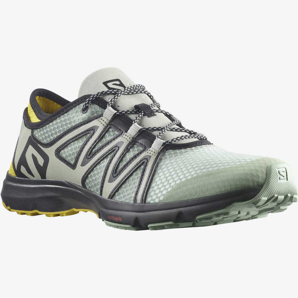 Men's Salomon CROSSAMPHIBIAN SWIFT 2 Sandals Green/Black | LMAD-70859