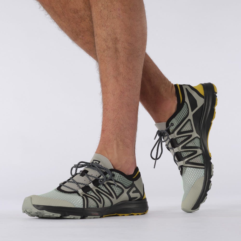 Men's Salomon CROSSAMPHIBIAN SWIFT 2 Sandals Green/Black | LMAD-70859
