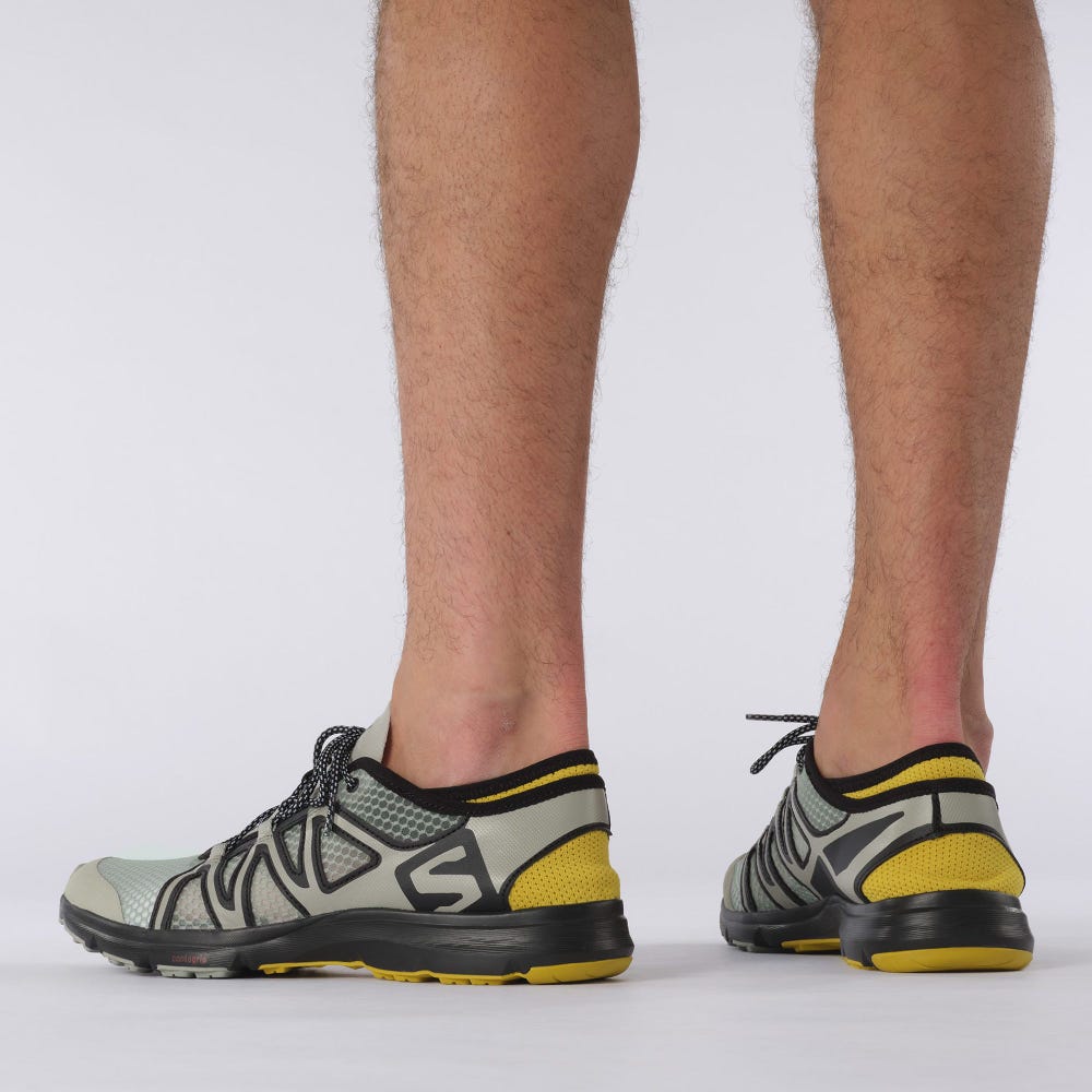 Men's Salomon CROSSAMPHIBIAN SWIFT 2 Sandals Green/Black | LMAD-70859