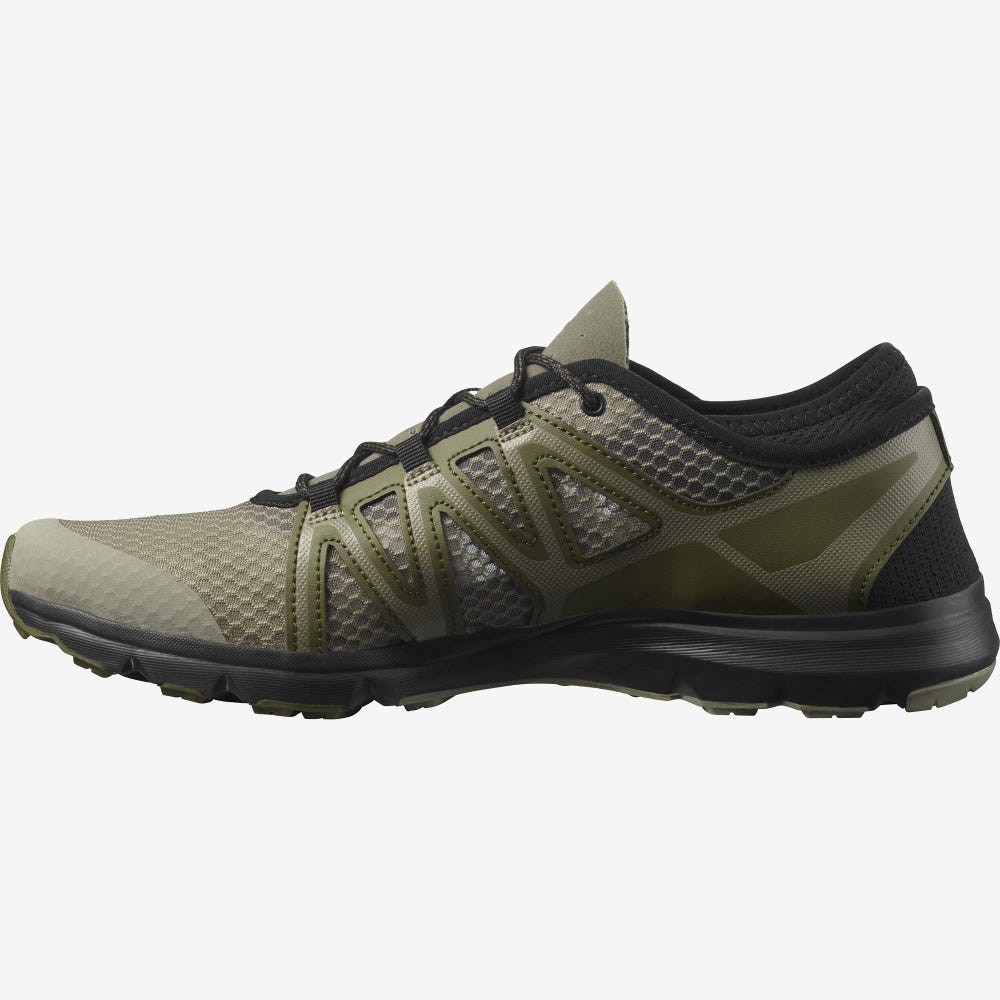 Men's Salomon CROSSAMPHIBIAN SWIFT 2 Sandals Olive/Black | RPDT-09346